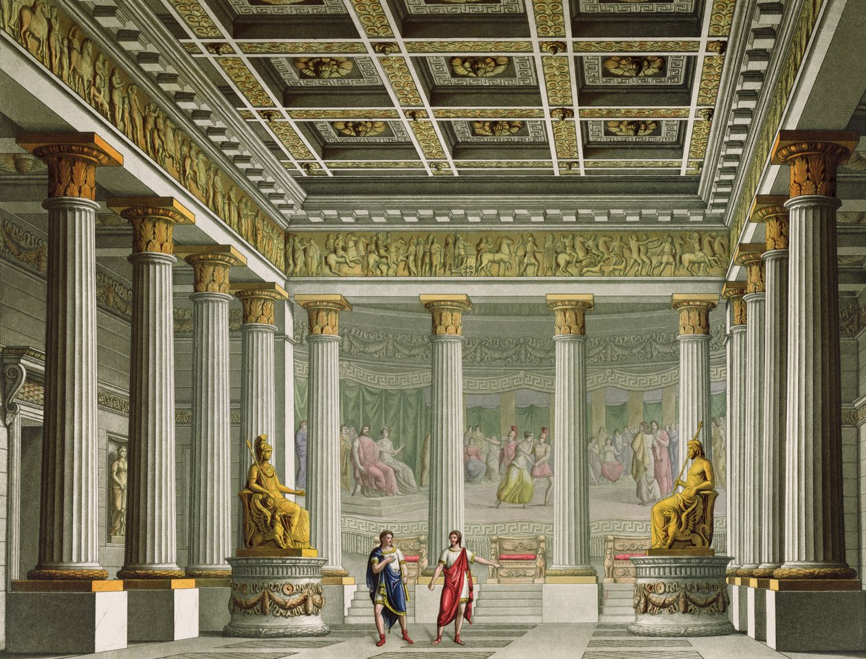 The Audience Hall in the Palace of Aegistheus, Design for the Ballet 