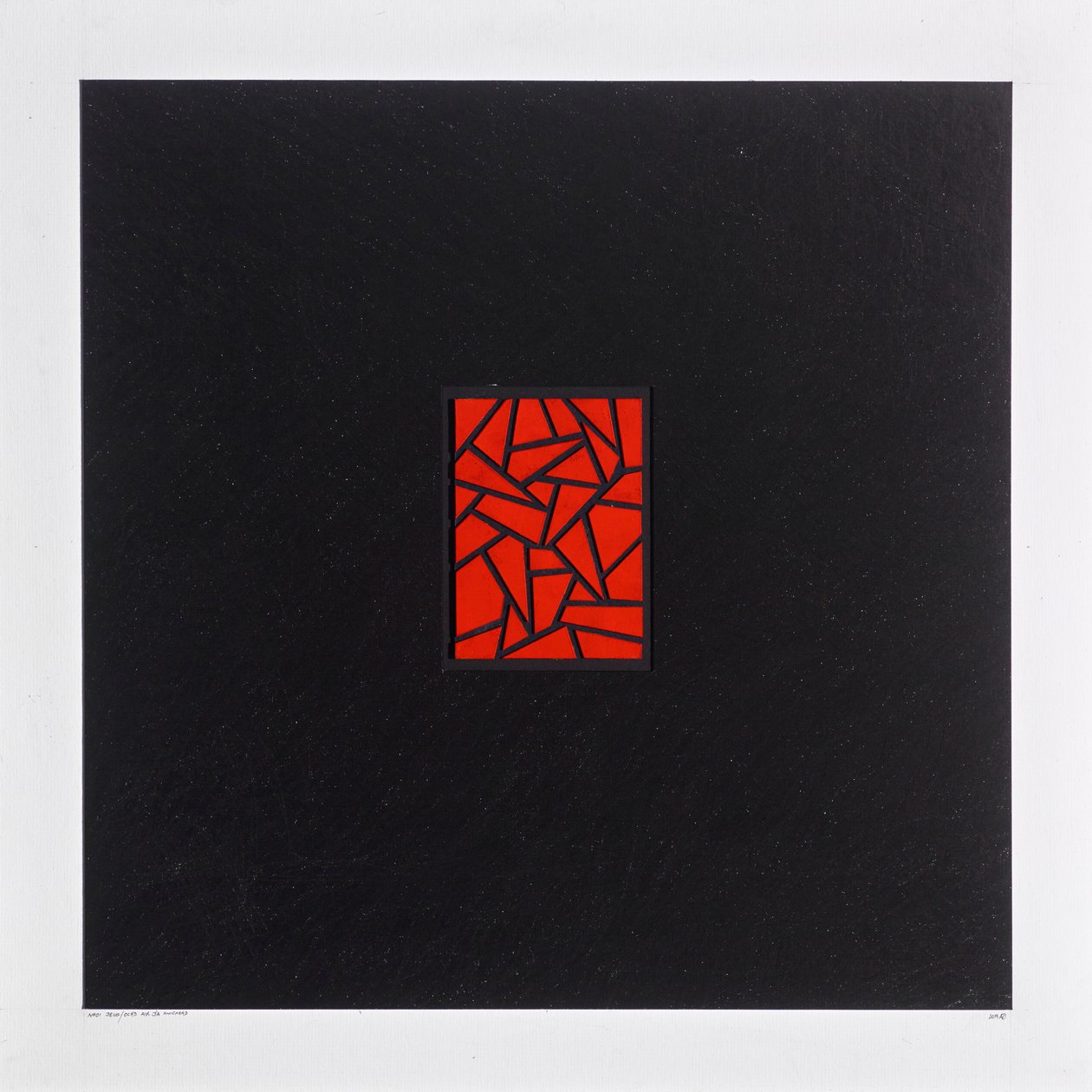 Red Bits on Black by Alex Dunn