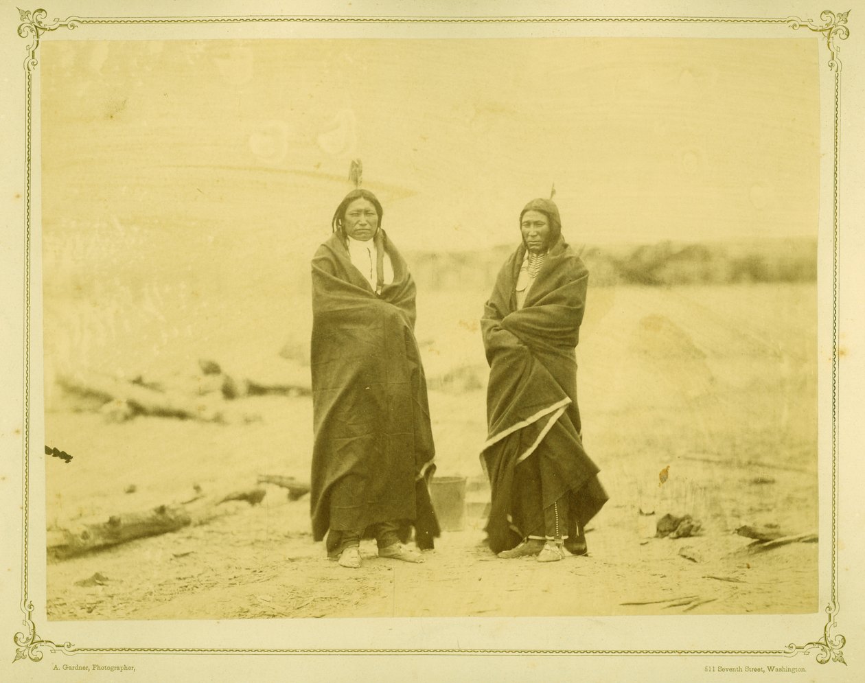 Spotted Tail and Fast Bear, 1868 by Alexander Gardner