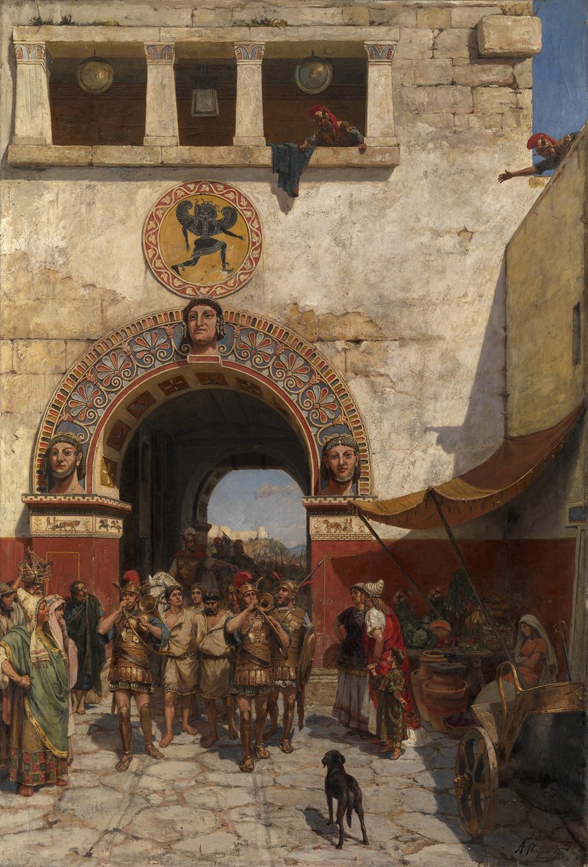 Gate in Volterra, Etruria by Alexander Alexandrovich Svedomsky