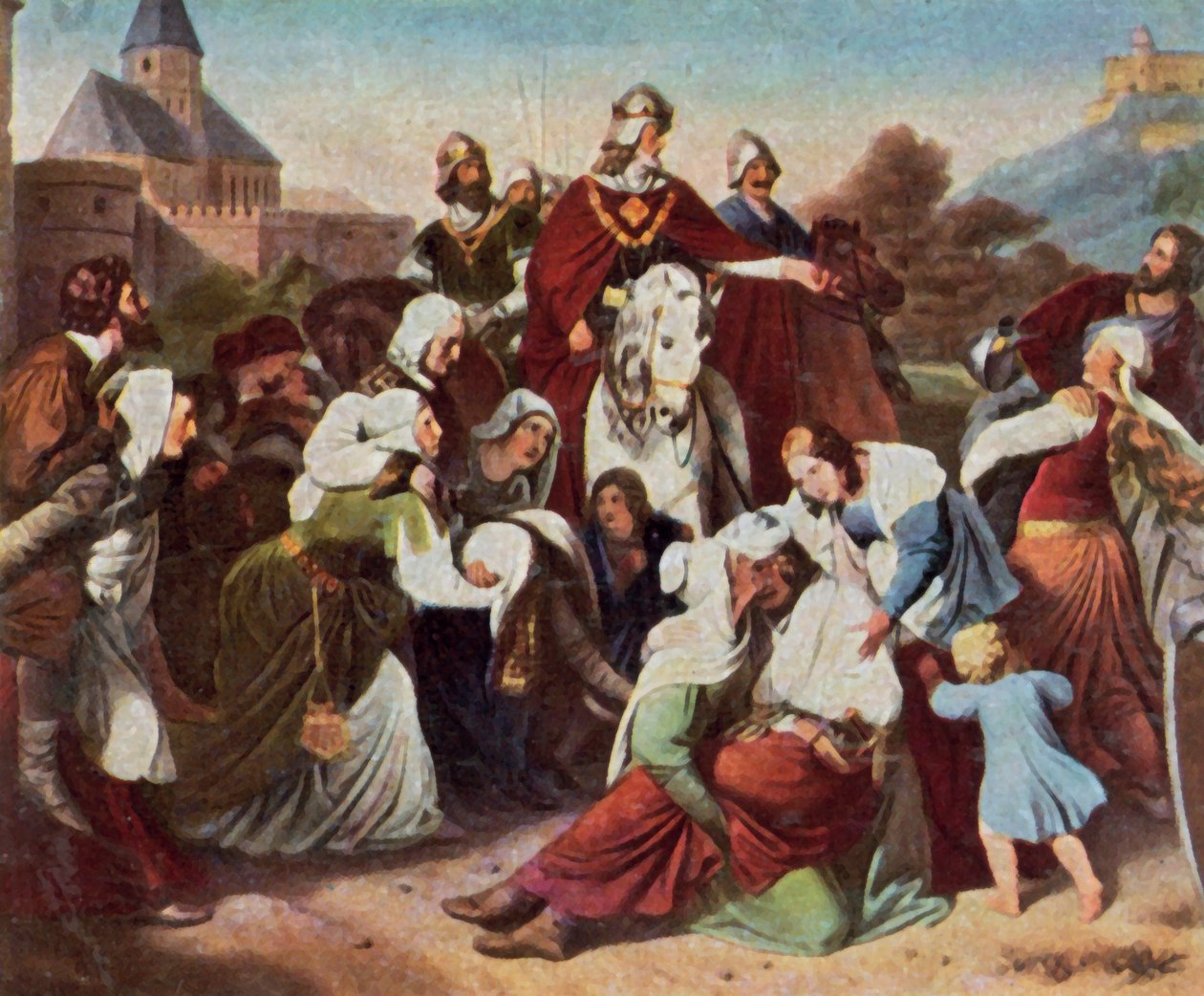 The women of Weinsberg, 21 December 1140 by Alexander Bruckmann