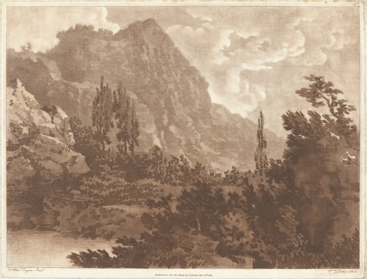 A Second Drawing Done from the Same Blot by Alexander Cozens and William Pether