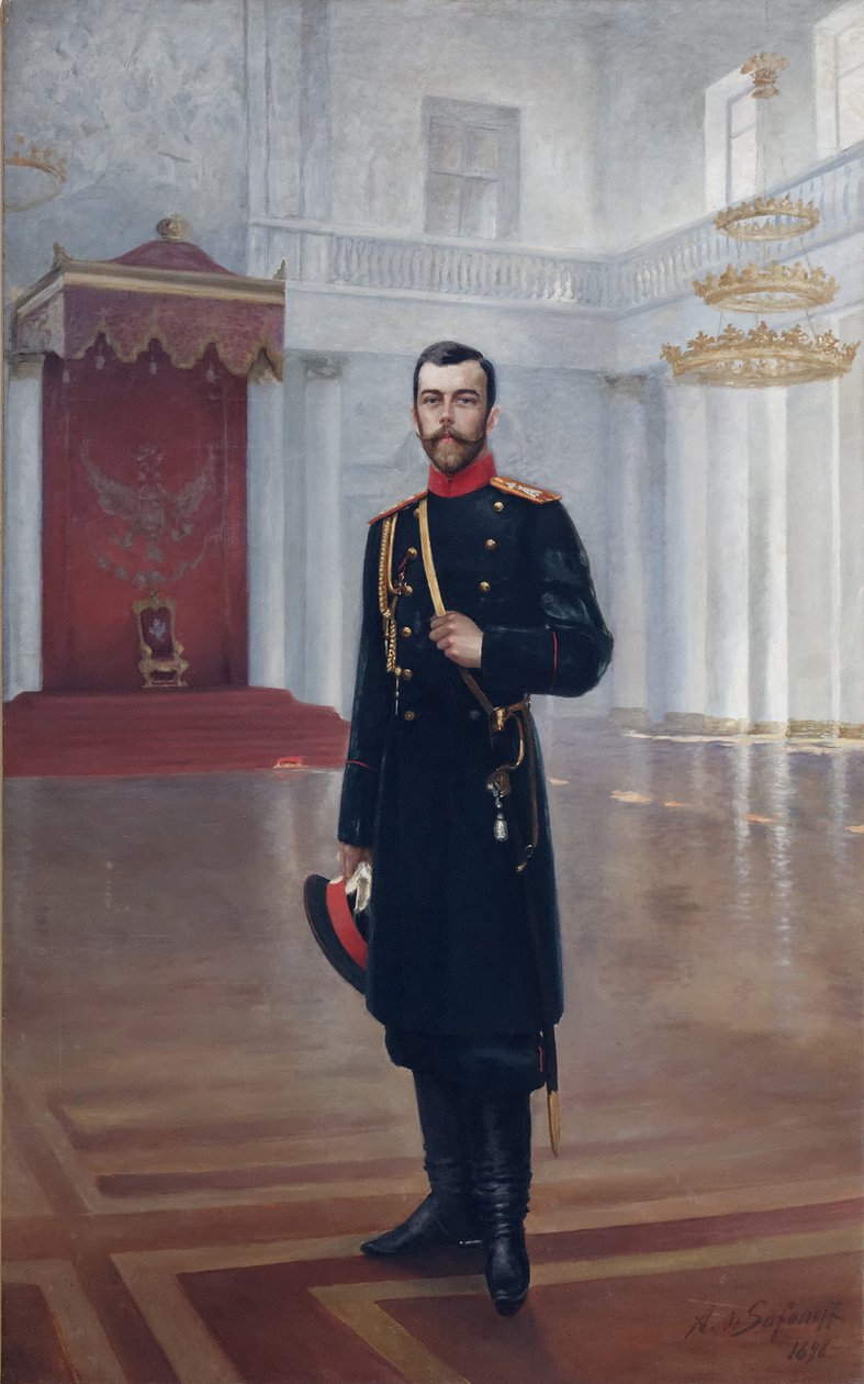 Portrait of Emperor Nicholas II 1868-1918, 1898 by Alexander Petrovich Safonov
