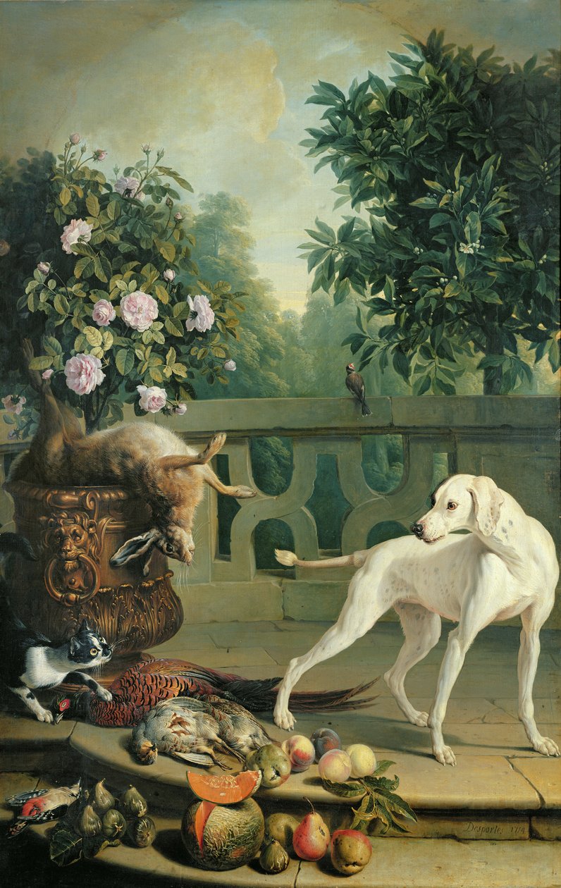 Animals, Flowers and Fruits by Alexandre Francois Desportes