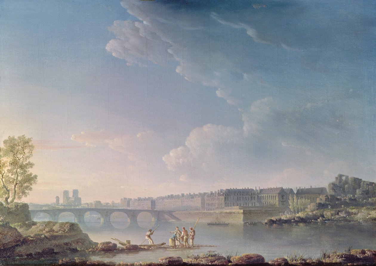 The Ile Saint-Louis and the Pont de la Tournelle by Alexandre Jean Noel