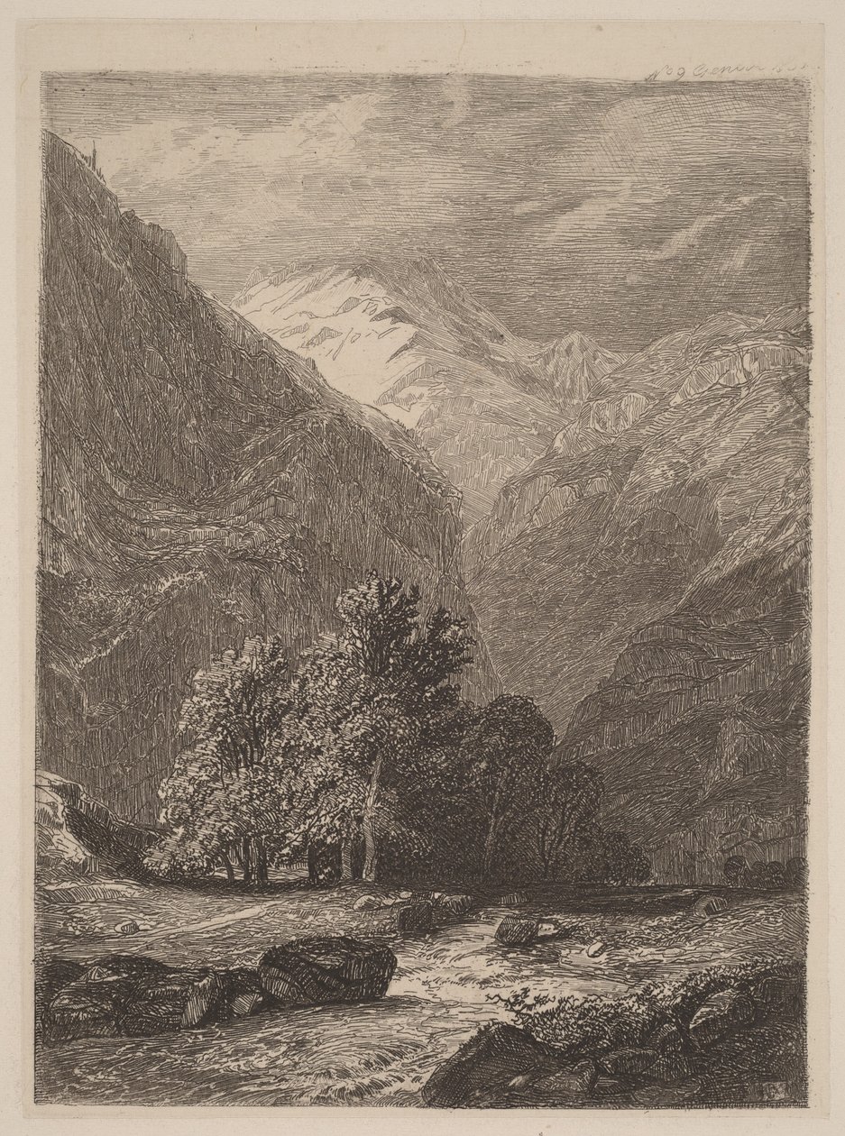 Mountain Stream by Alexandre Calame