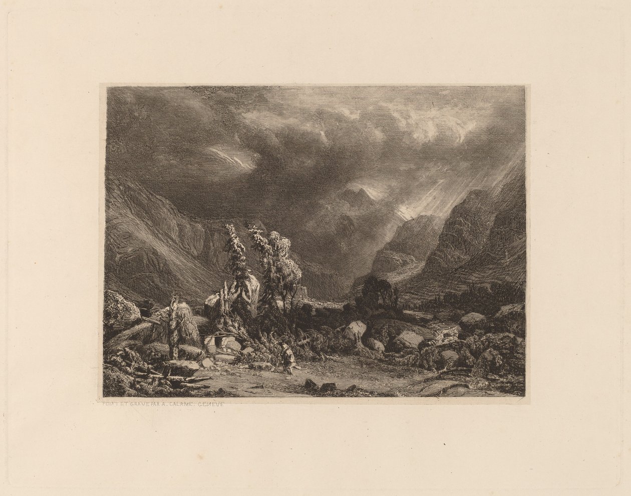 Storm in the Mountains by Alexandre Calame