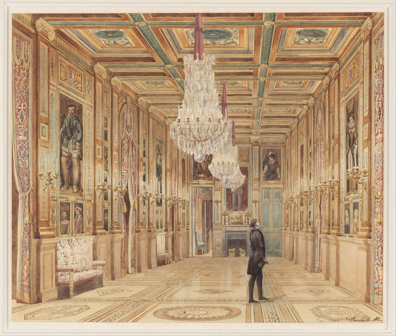 View of the Picture Gallery at the Château d