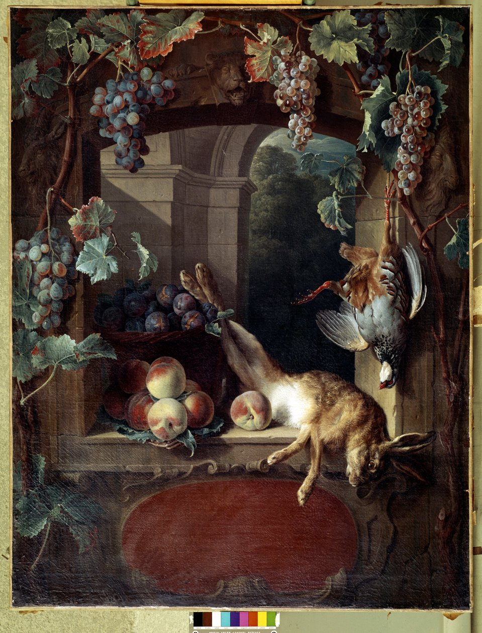 Still Life at the Trellis by Alexandre-Francois Desportes