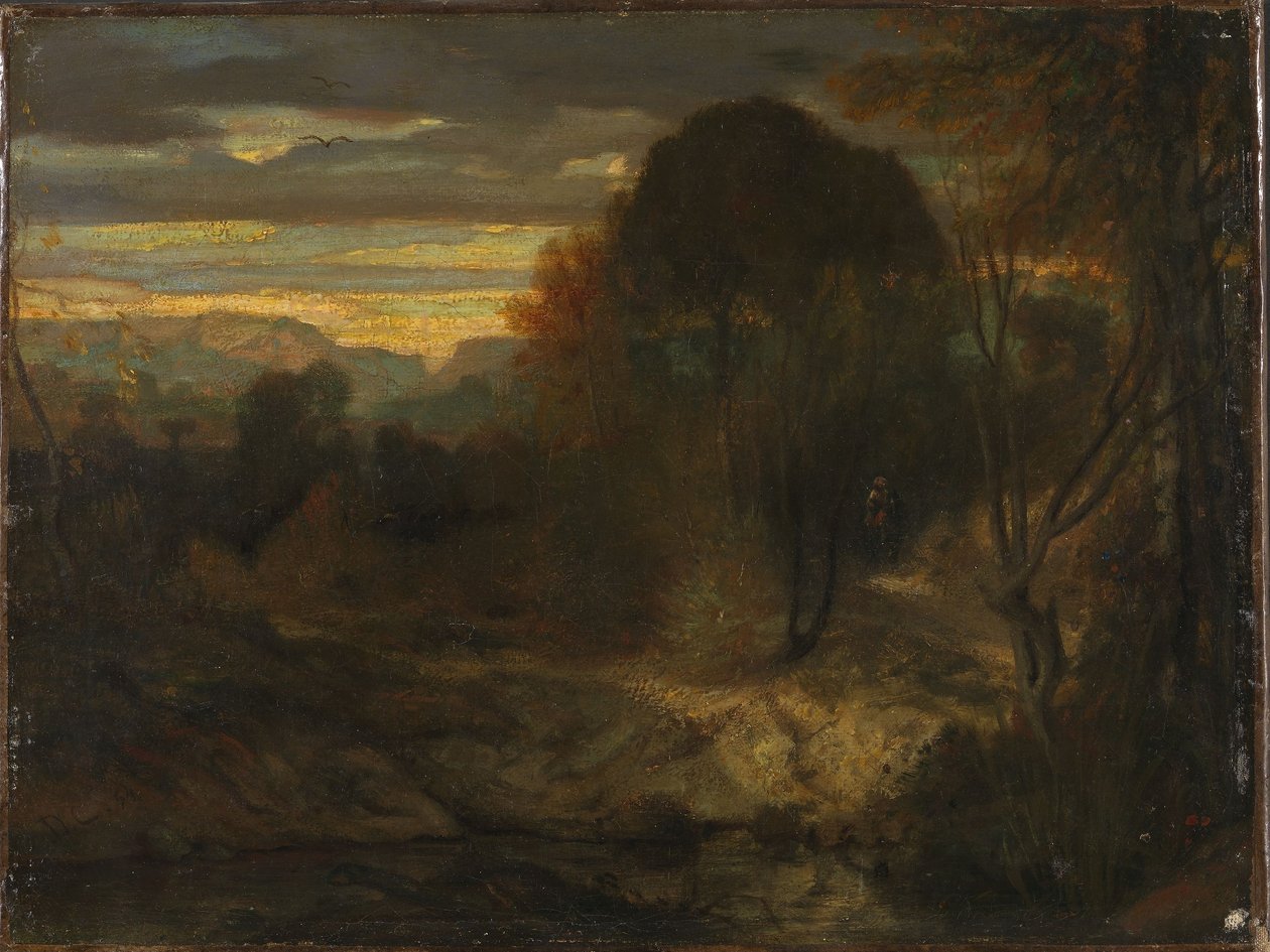 Evening Landscape by Alexandre Gabriel Decamps