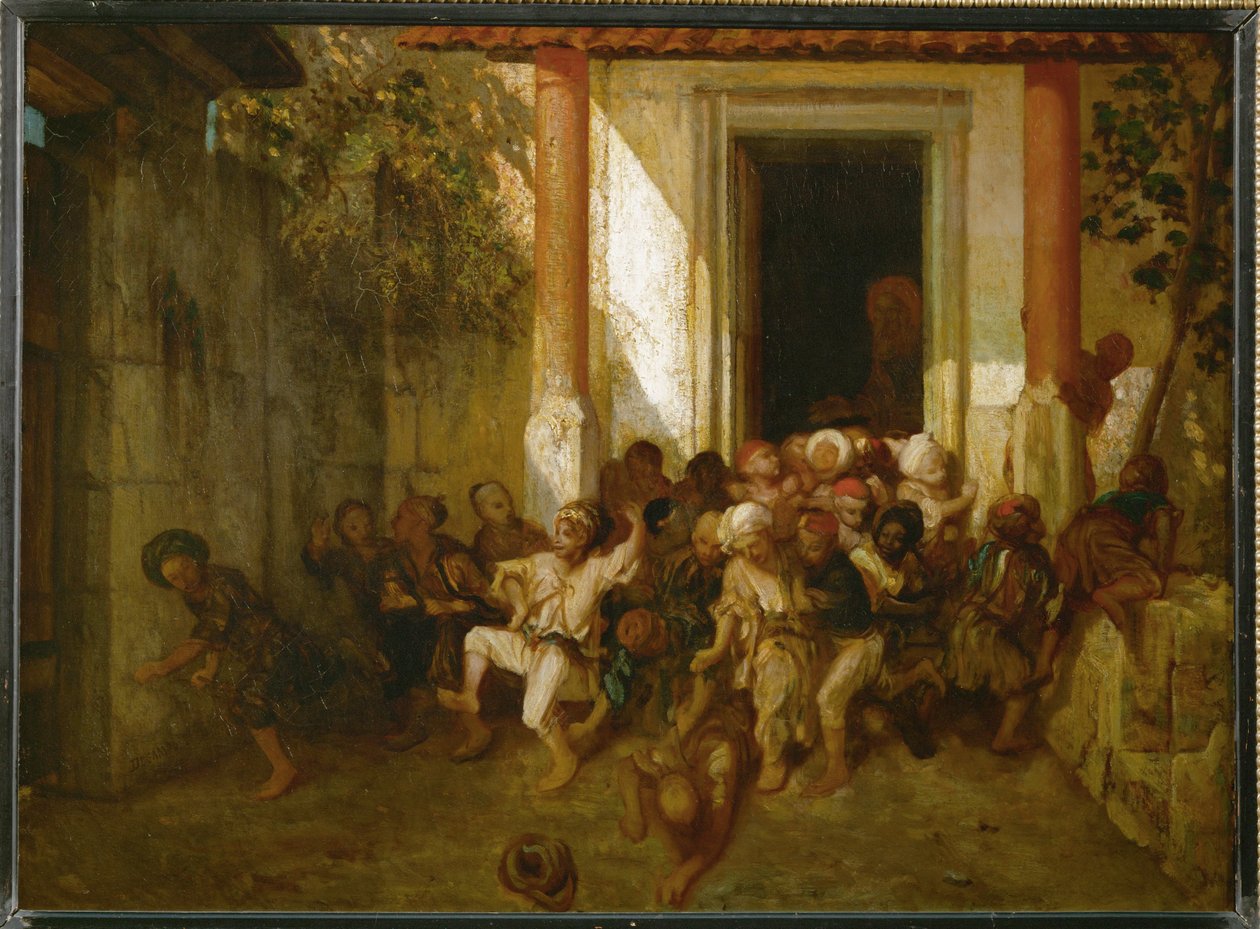 Turkish School by Alexandre Gabriel Decamps