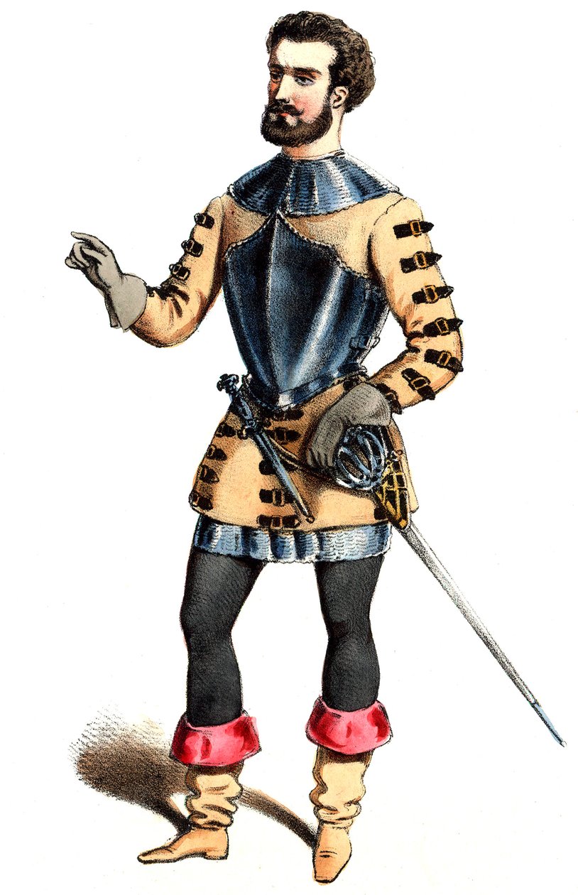Haydée - Hermann Léon, Role of Malipieri - Lithograph by Alexandre Lacauchie, 1847 by Alexandre Lacauchie