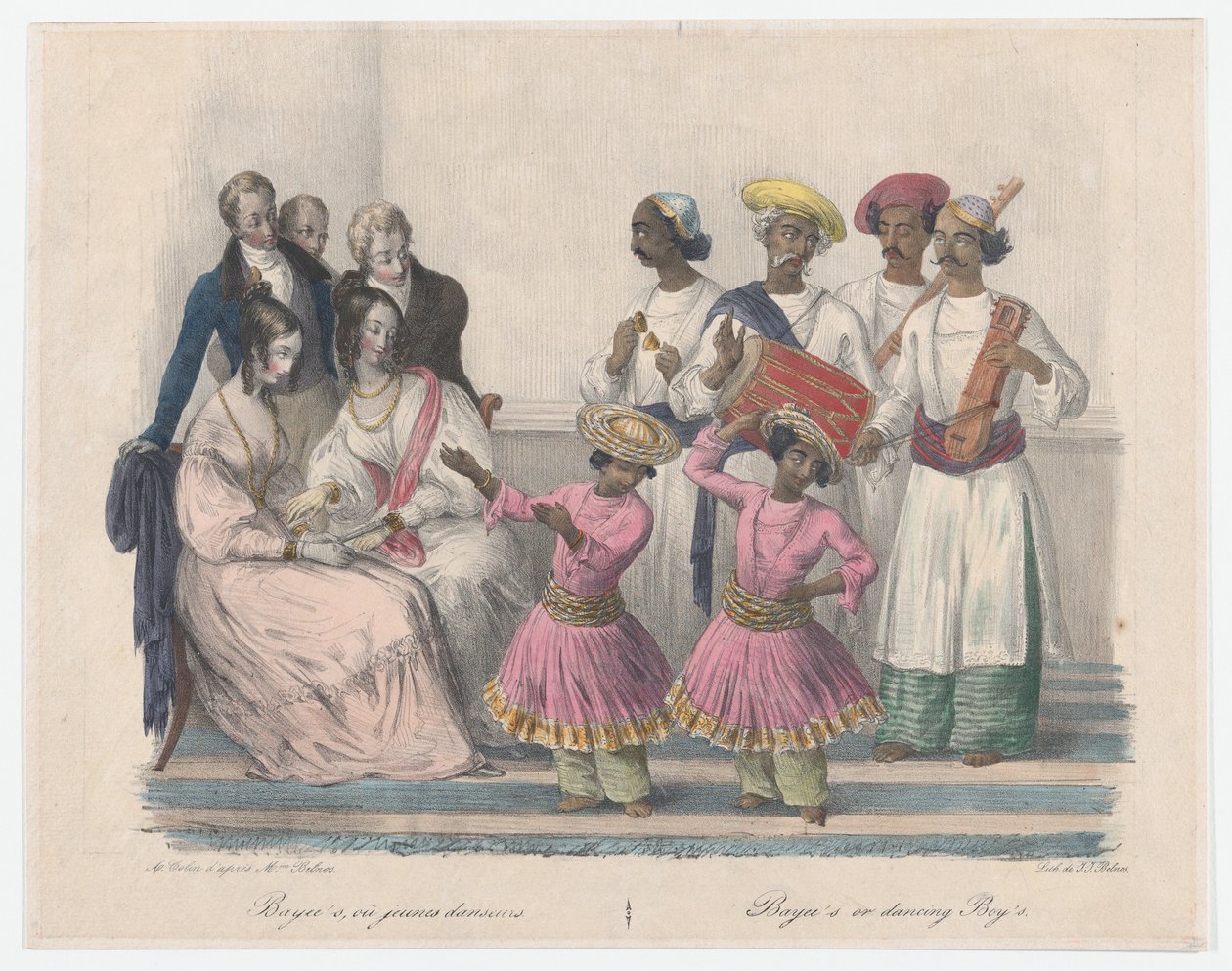 Bayees or Dancing Boys, from Twenty four Plates Illustrative of Hindoo and European Manners, 1832 by Alexandre Marie Colin