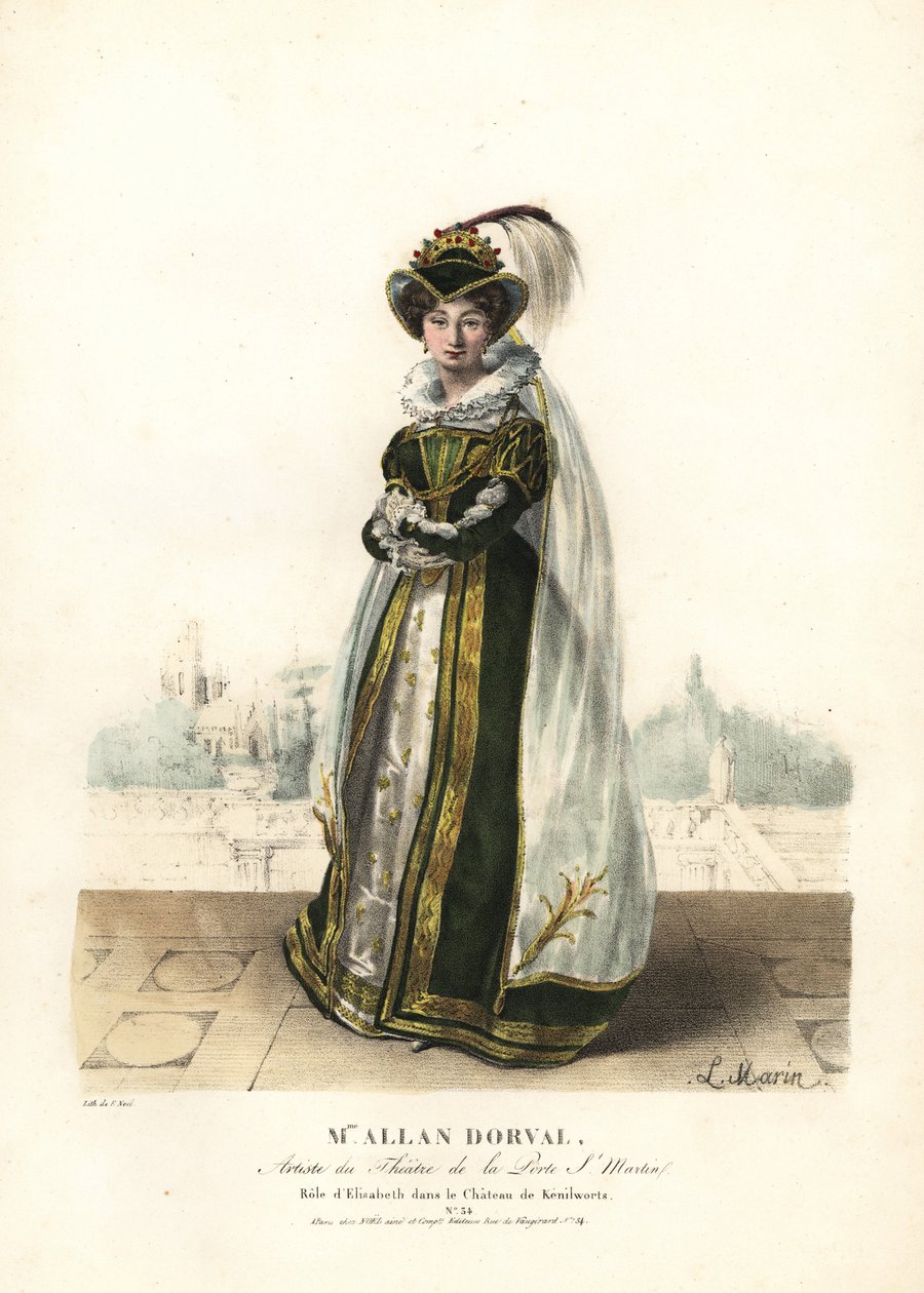 Marie Dorval as Queen Elisabeth in Le Chateau de Kenilworth by Alexandre Marie Colin