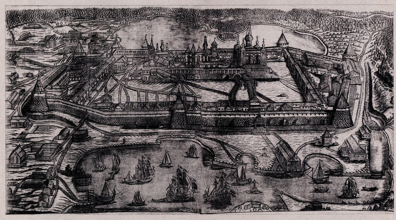 The Solovetsky Transfiguration Monastery on the Solovetsky Islands by Alexei Fyodorovich Zubov