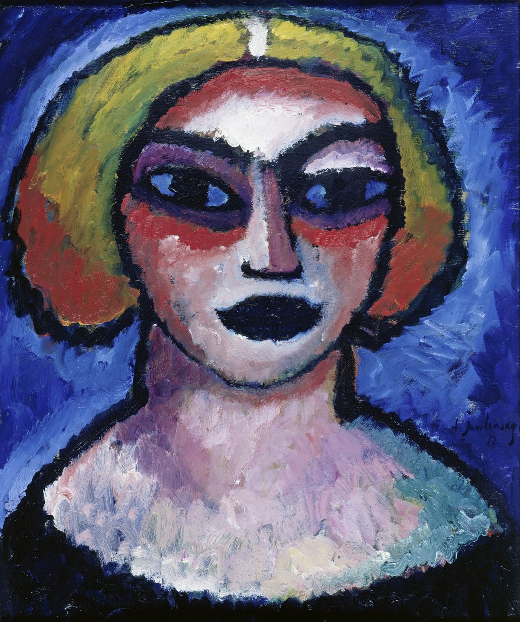 Head of a Woman by Alexej von Jawlensky: Fine art print