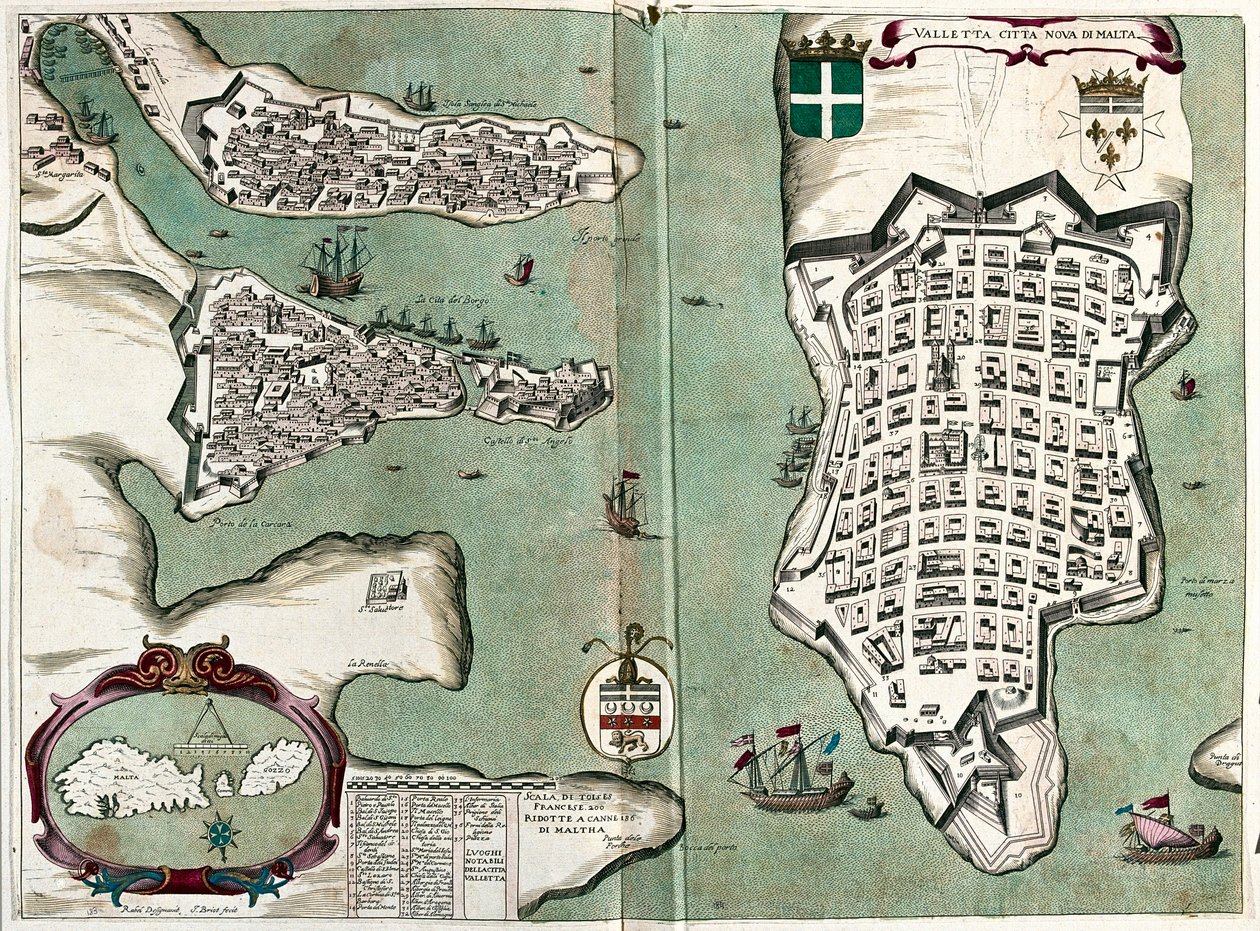 La Valletta, Malta by Alexis Hubert Jaillot