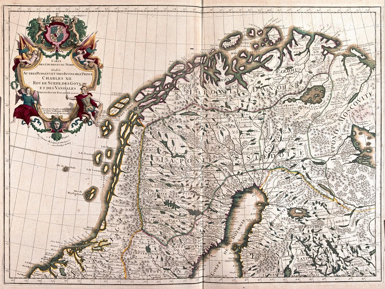Lapland and Finland by Alexis Hubert Jaillot