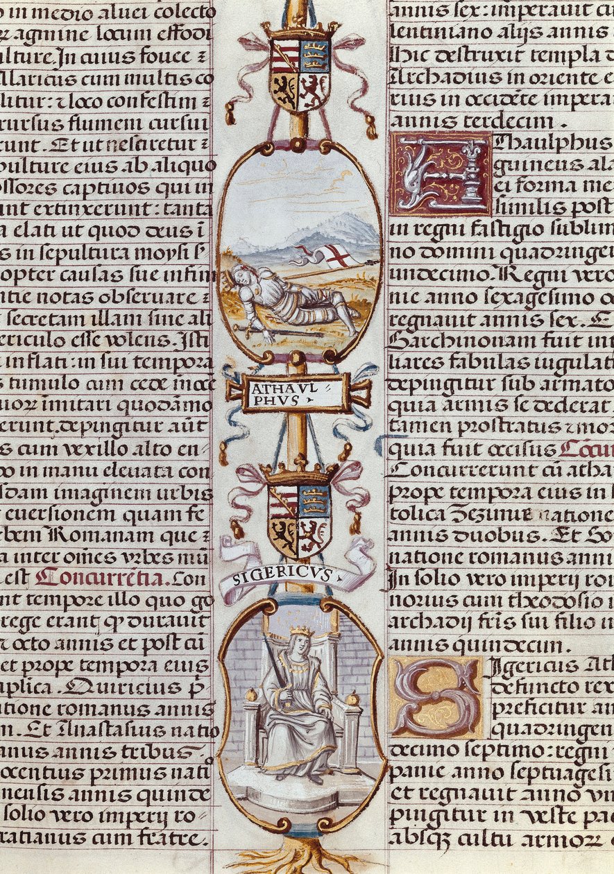 Representation of the Visigoth kings Athaulf and Sigeric, from ...