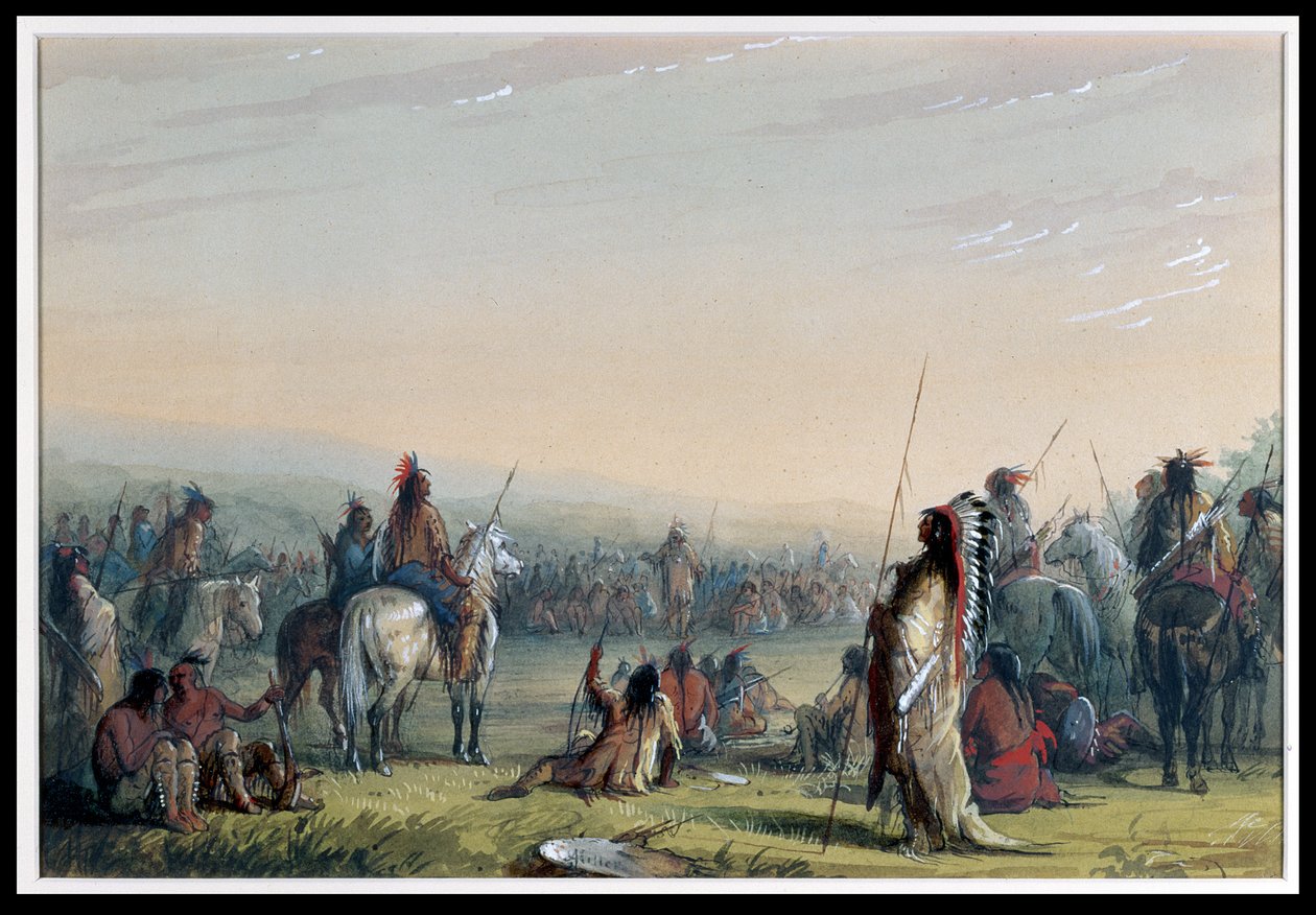 Indian Council, 1837 by Alfred Jacob Miller