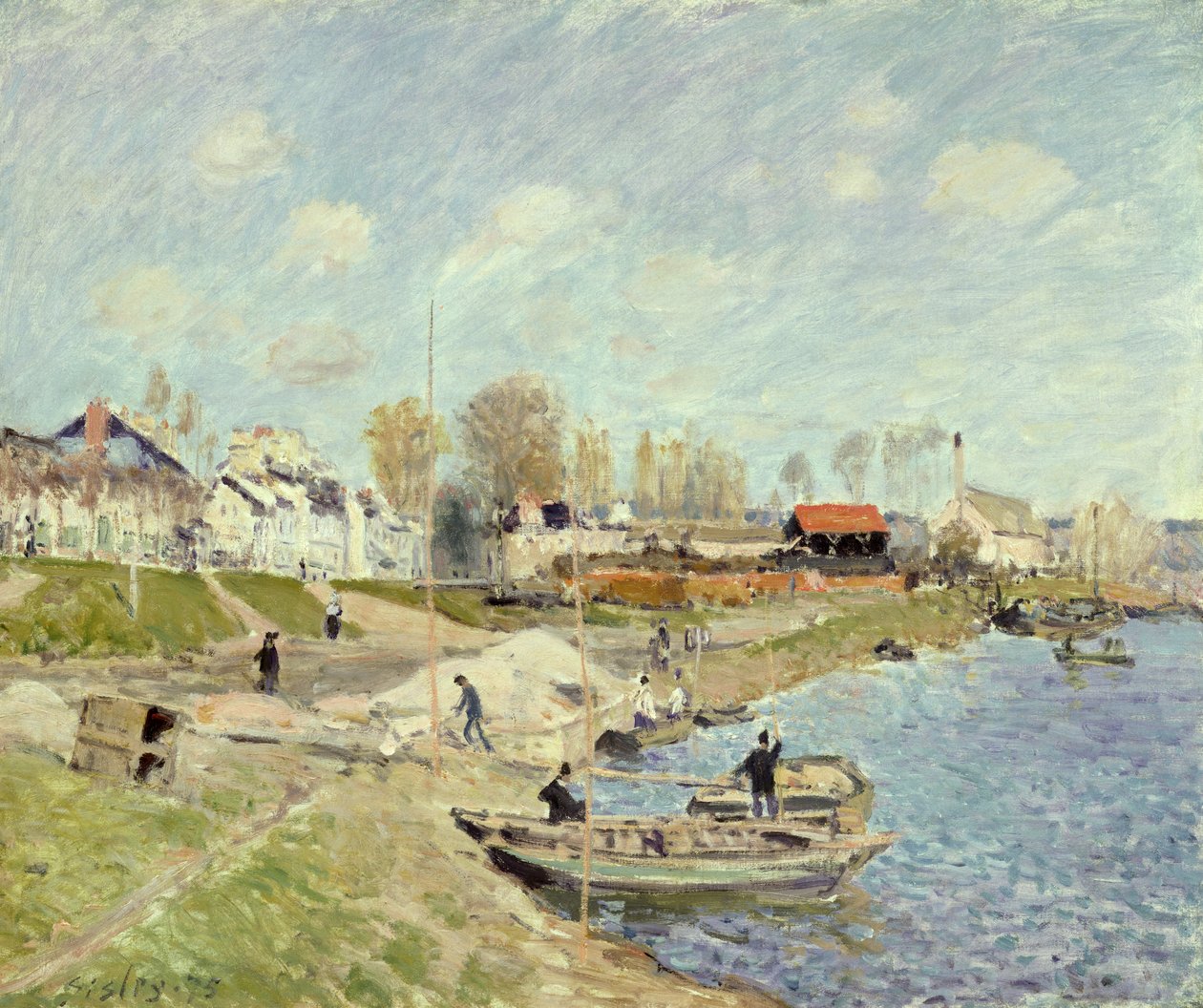 The Quay at Sable near Port-Marly by Alfred Sisley