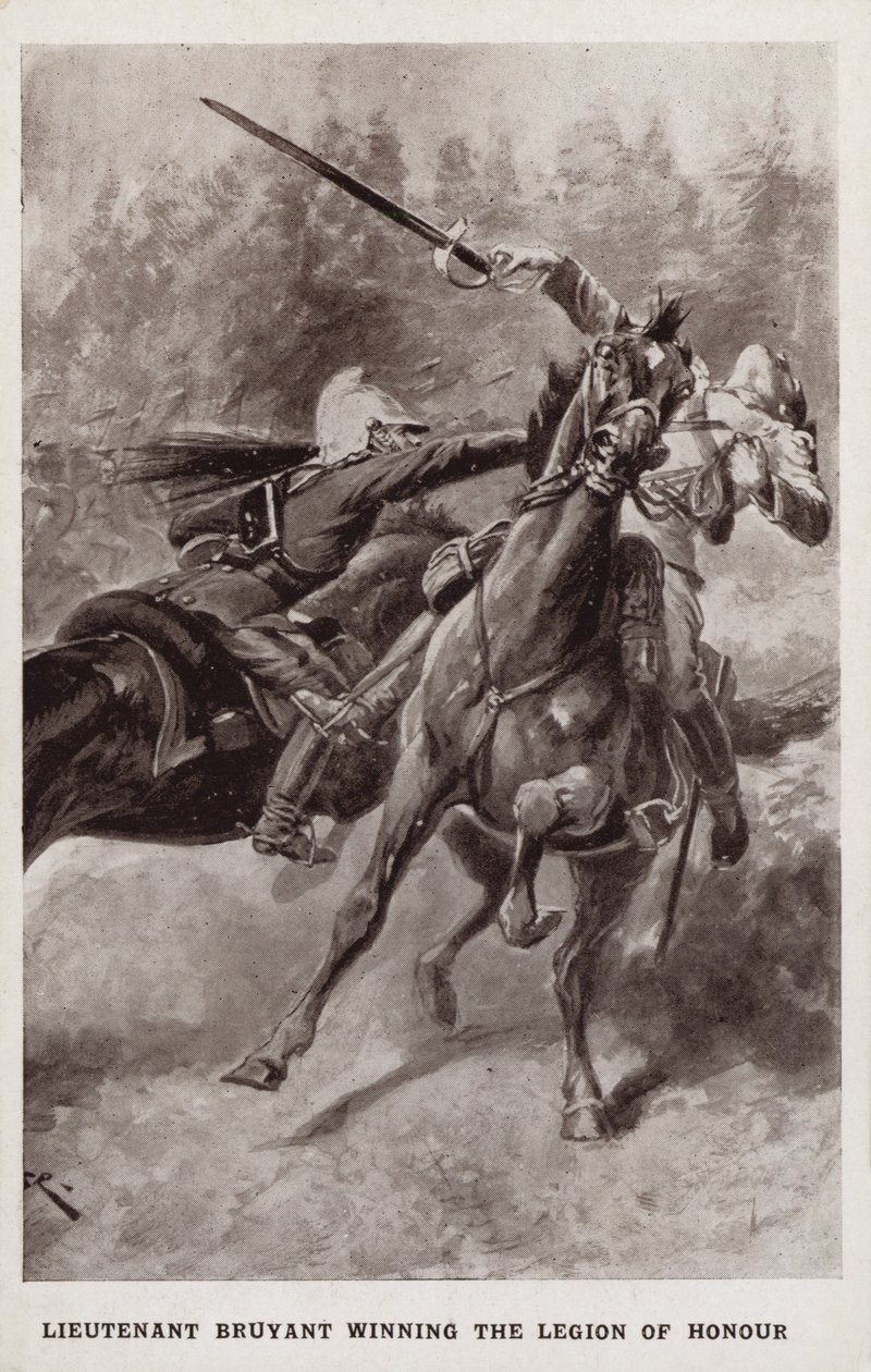 Lieutenant Bruyant Winning the Legion of Honour, World War I by Alfred (after) Pearse