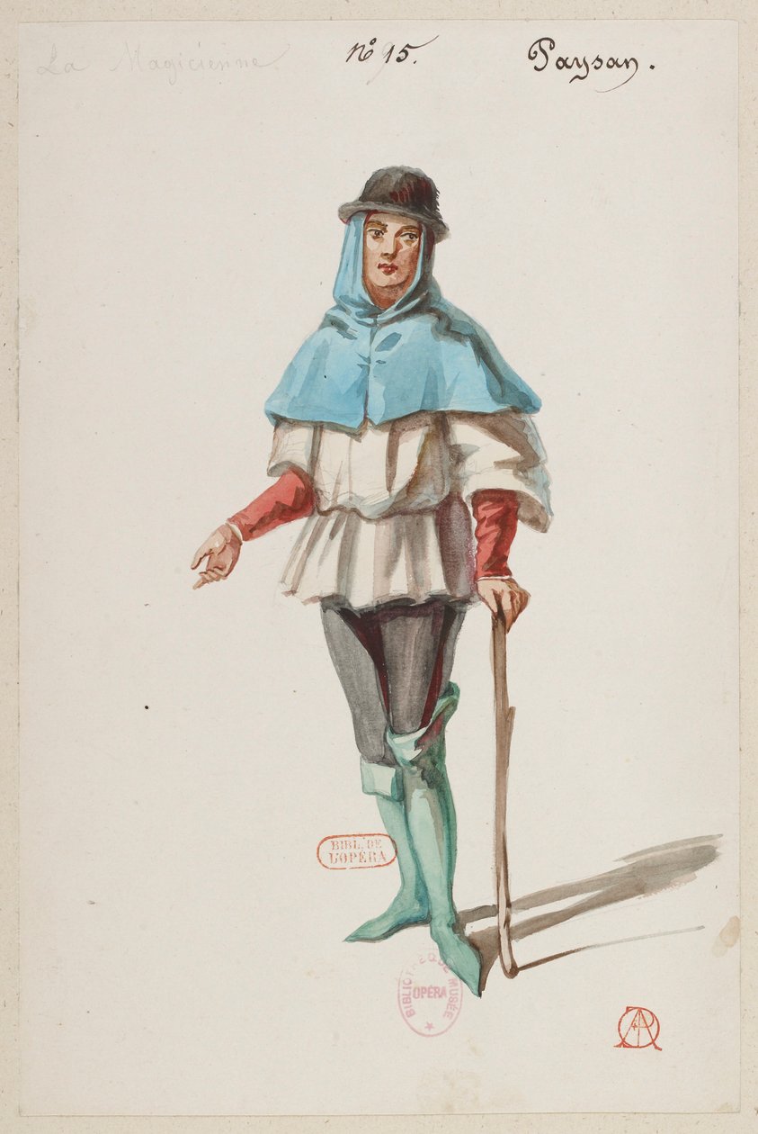 The Sorceress - Costume Designs - Peasant by Alfred Albert