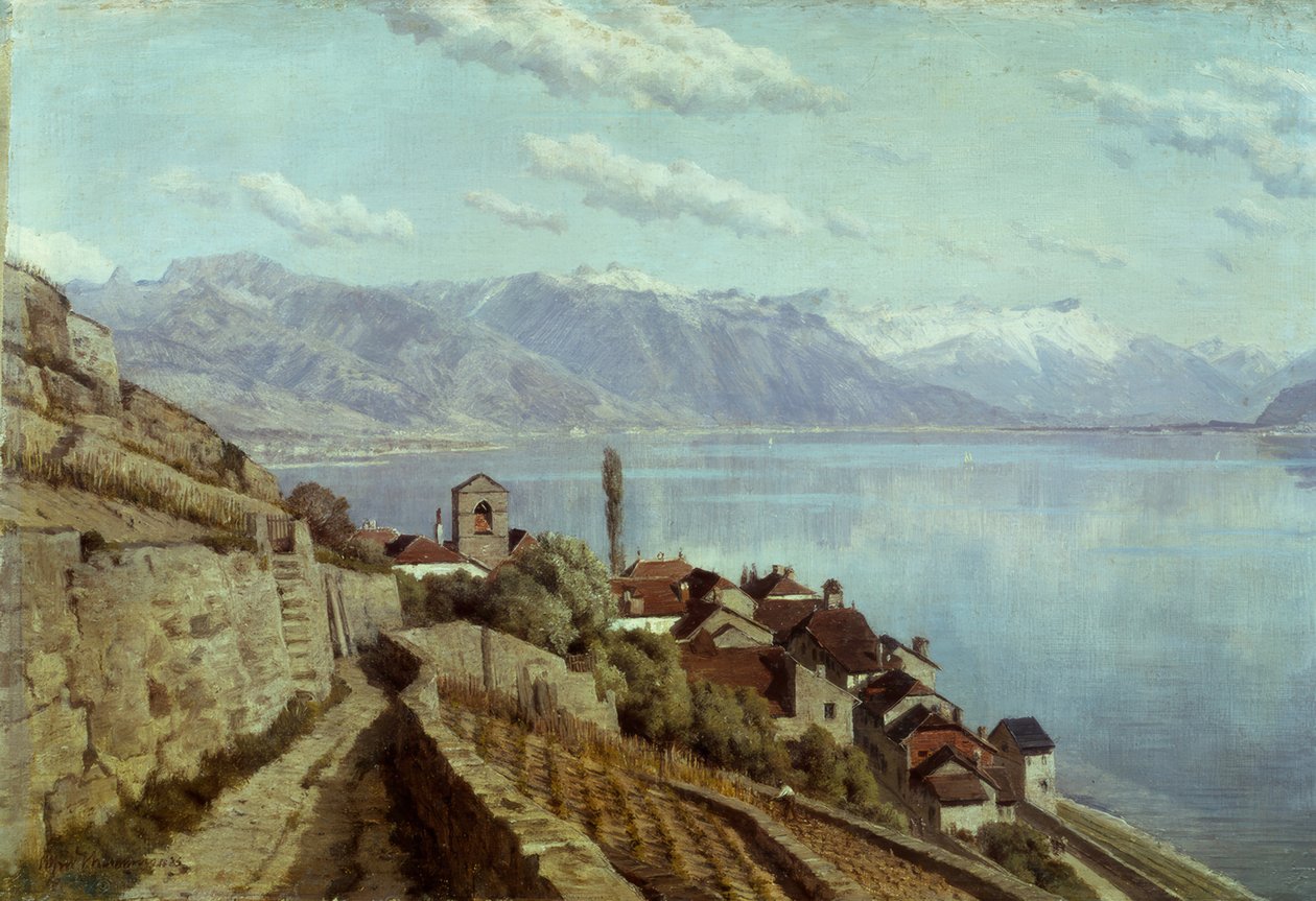 The Village of Saint-Saphorin by Alfred Chavannes