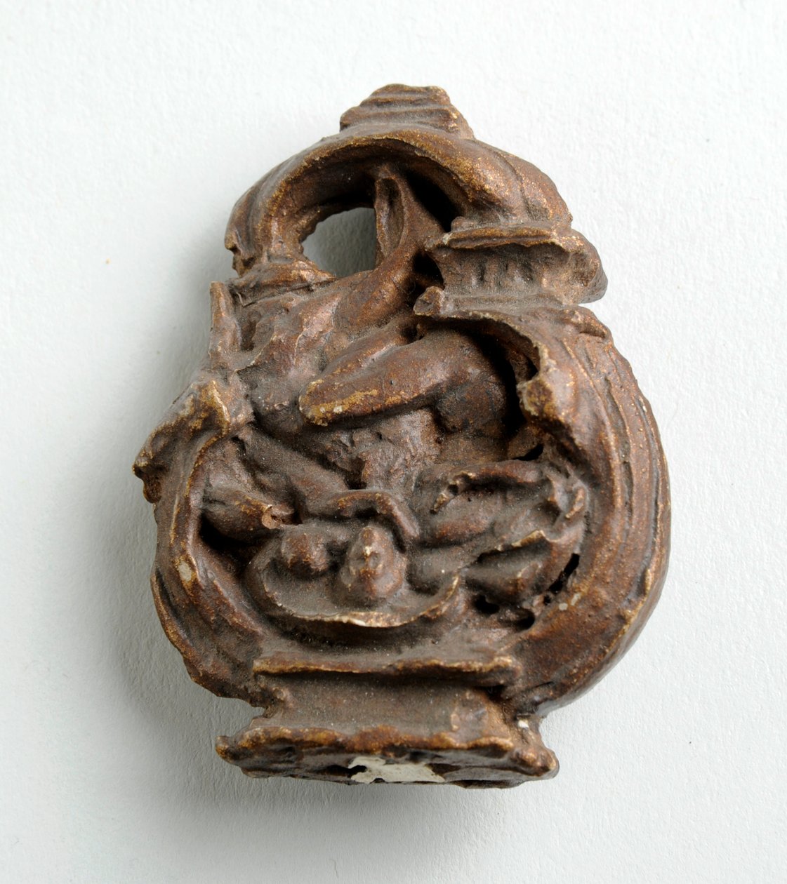 Maquette for a Key Bow with a Cupid Whispering to a Seated Girl: Three Sketches for the Central Group by Alfred Gilbert