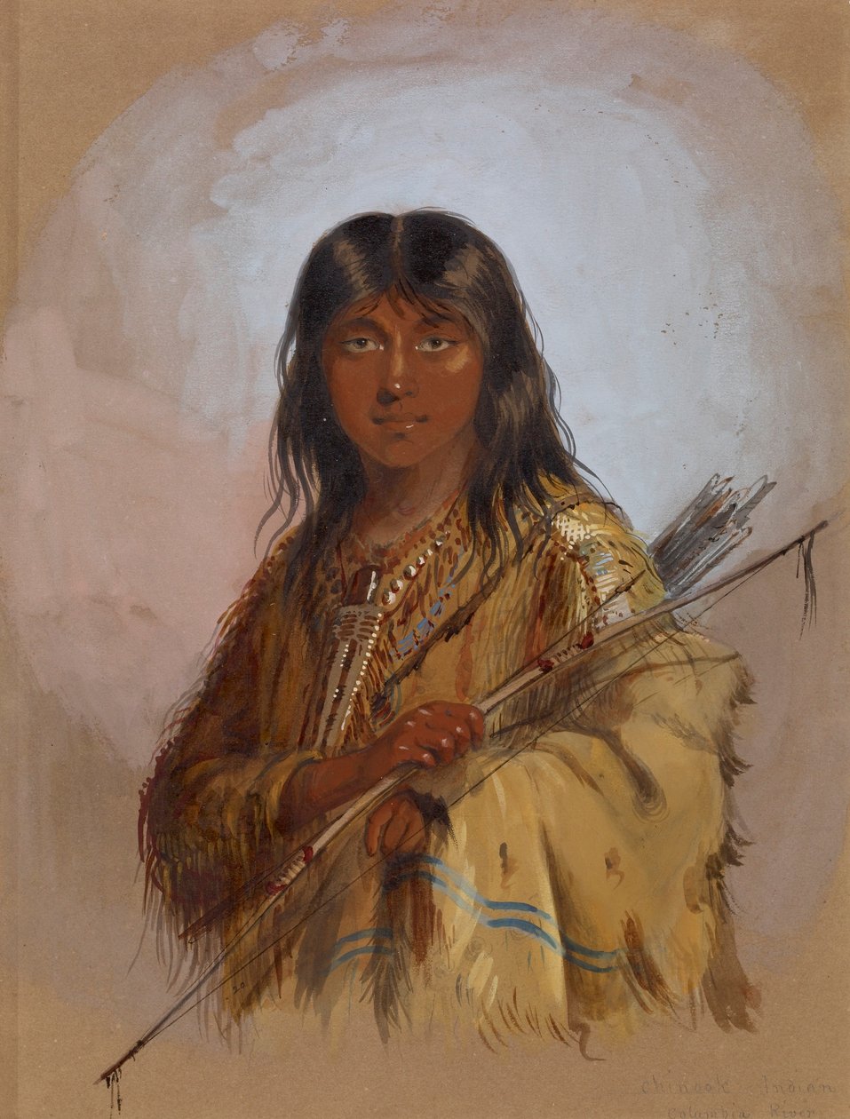 Chinook Indian: Columbia River by Alfred Jacob Miller