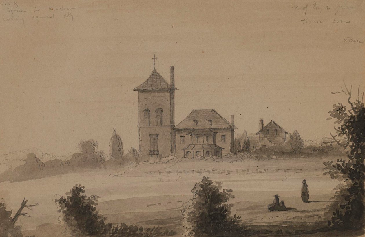 Country Seat of Reverdy Johnson by Alfred Jacob Miller