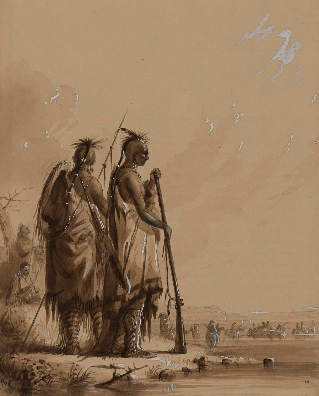 Crossing to the North Fork of the Platte River by Alfred Jacob Miller
