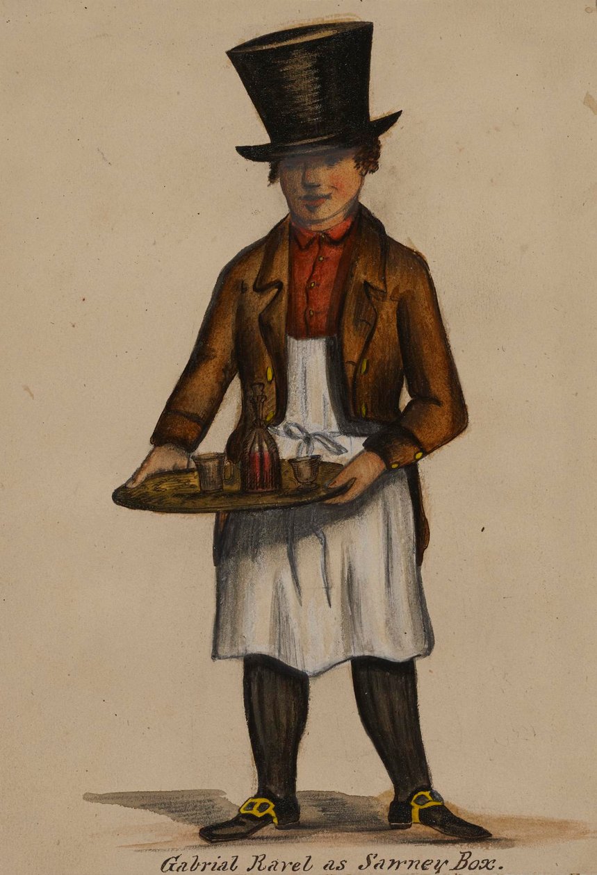 Gabriel Ravel as Sawney Box by Alfred Jacob Miller