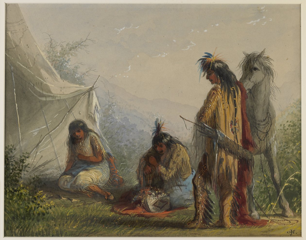 Indian Courtship by Alfred Jacob Miller