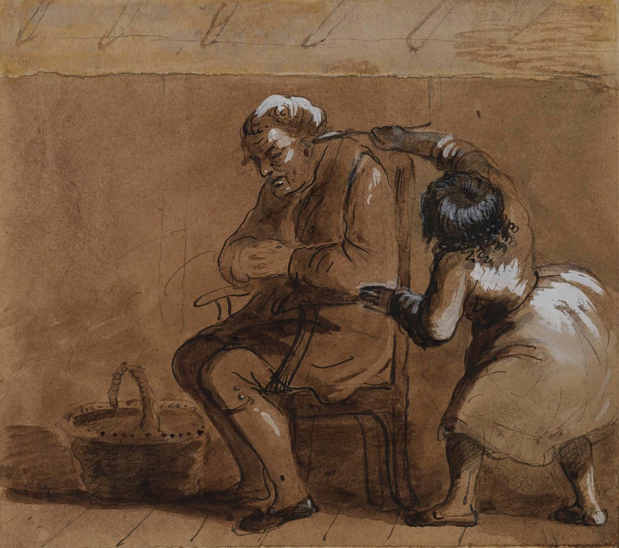 Like to Trade Grandpapa by Alfred Jacob Miller