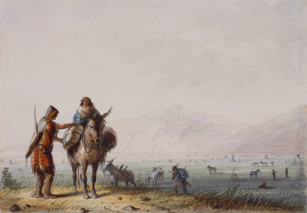 Shoshone Root Diggers, c.1837 by Alfred Jacob Miller