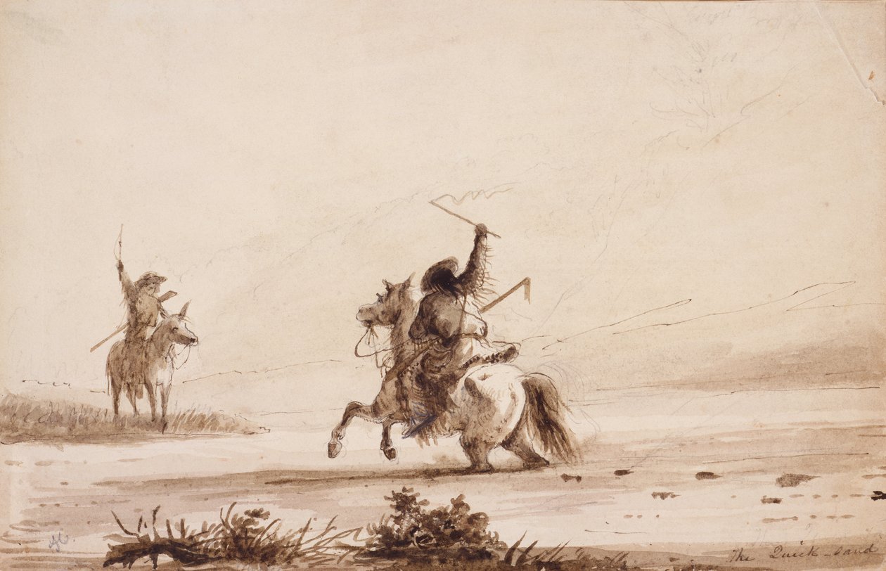 Struggling through the Quicksand by Alfred Jacob Miller
