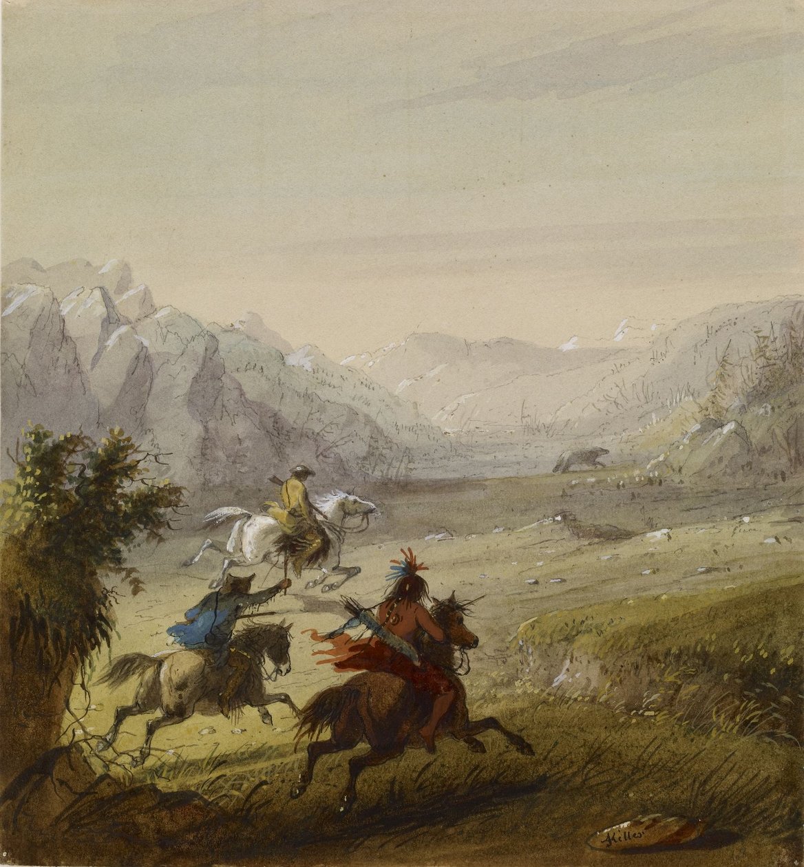 The Grizzly Bear by Alfred Jacob Miller
