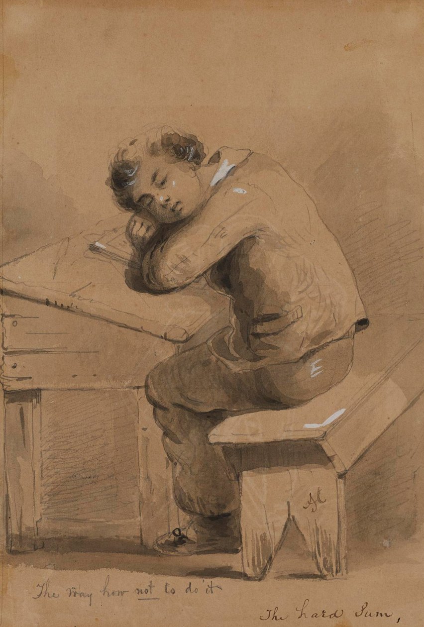The Hard Sum by Alfred Jacob Miller
