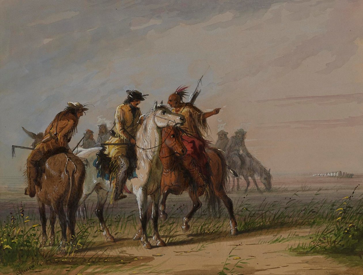 The Indian Certificate by Alfred Jacob Miller