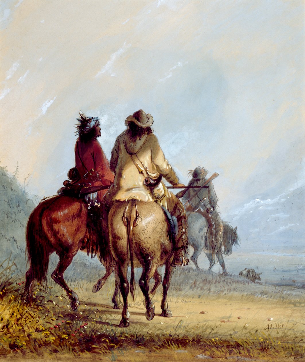 Trappers Starting for the Beaver Hunt by Alfred Jacob Miller