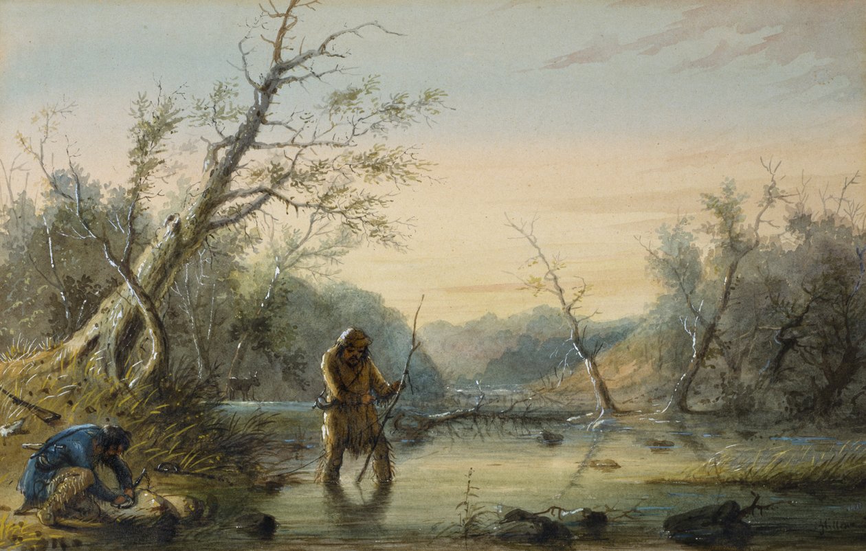 Trapping Beaver by Alfred Jacob Miller