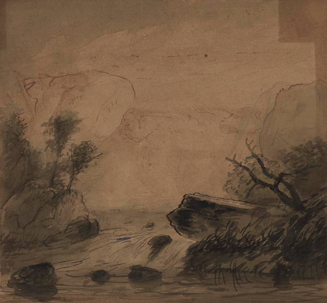 View of Mountain Falls by Alfred Jacob Miller