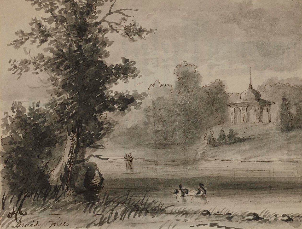 View of the Lake in Druid Hill Park by Alfred Jacob Miller