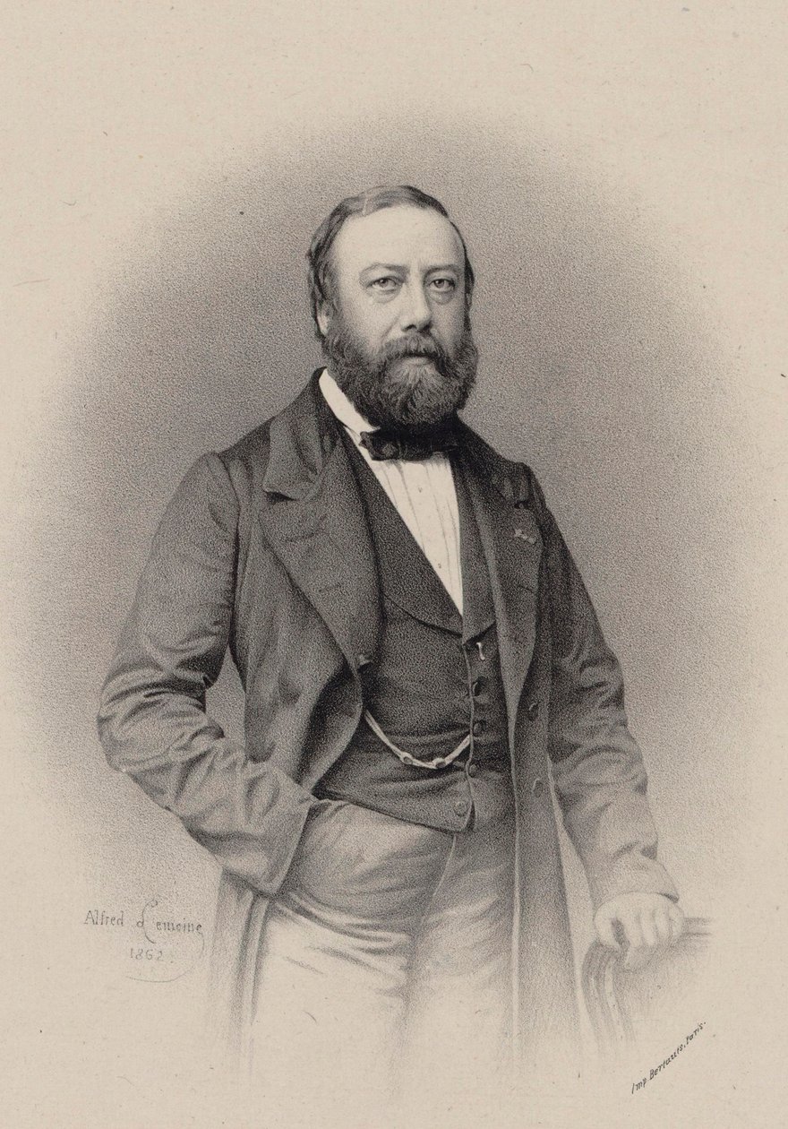 Portrait of the Composer and Chansonnier Gustave Nadaud 1820-1893, 1862 by Alfred Lemoine