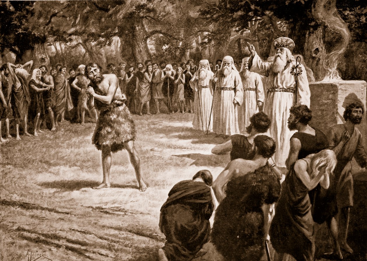 Justice being dispensed by the Druids (illustration from 