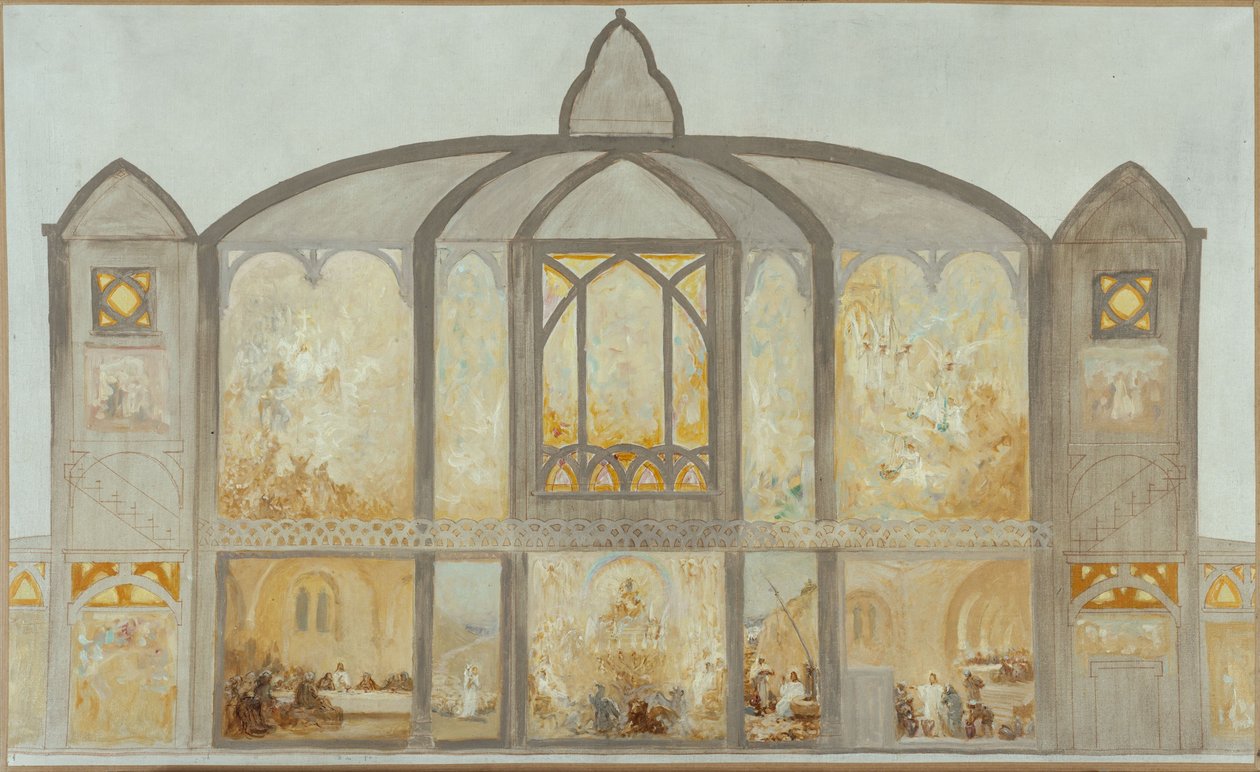 Sketch for Saint-Jean de Montmartre Church, circa 1900 by Alfred Plauzeau