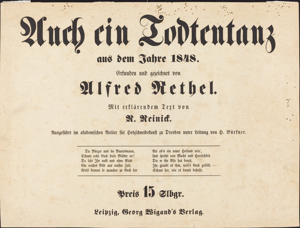 Auch ein Todtentanz: Title Page by Alfred Rethel