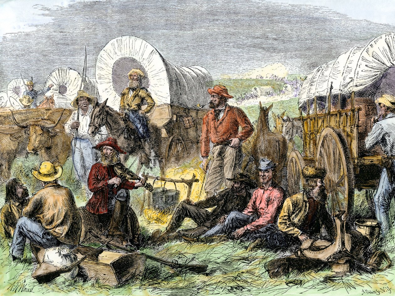 History of the West Conquest Settlers: American Pioneers. Travelers