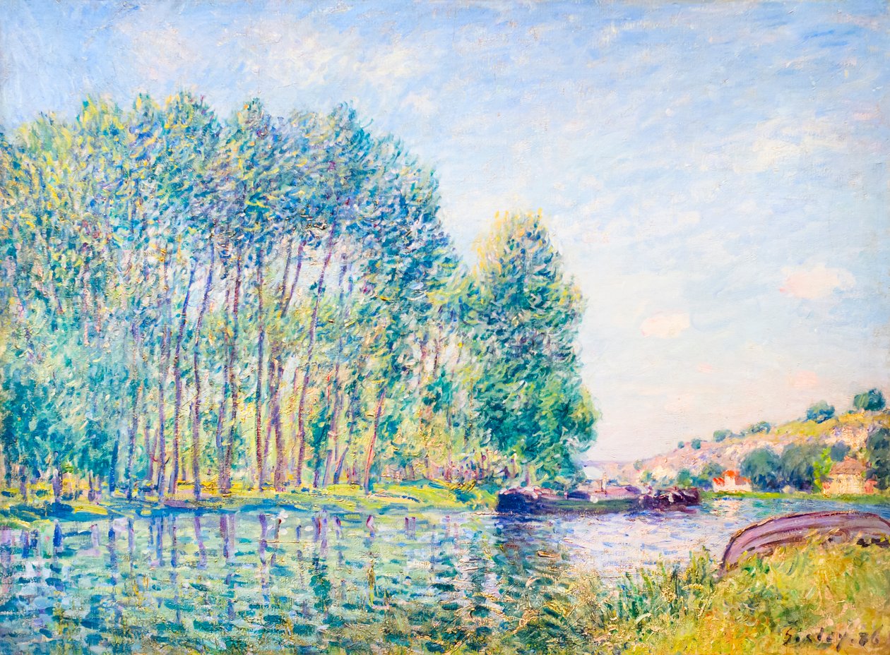 A Bend in the Loing at Moret by Alfred Sisley